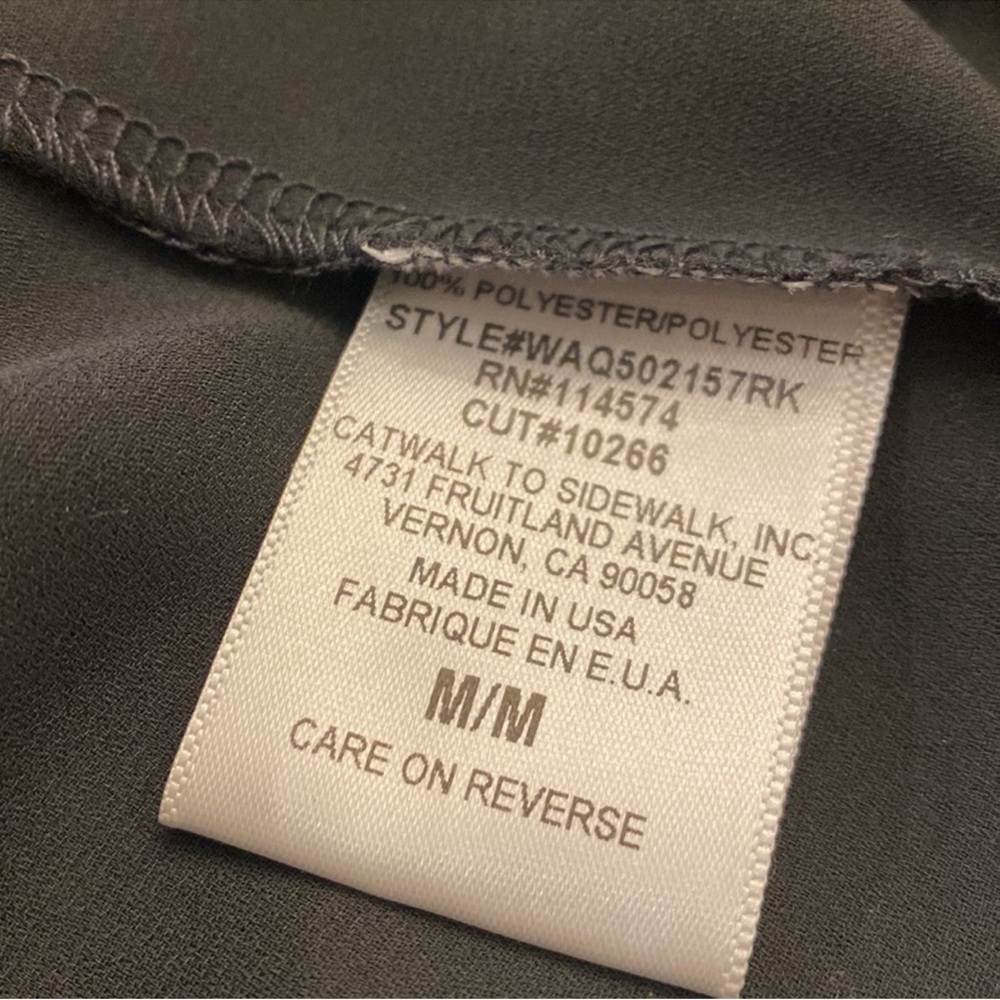 Ro & De Anthropologie Lattice Back Tank Top Medium Charcoal Gray Flowy - Picture 9 of 10